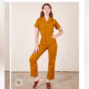 BUG BUD PRESS SHORT SLEEVE JUMPSUIT - SPICY MUSTARD